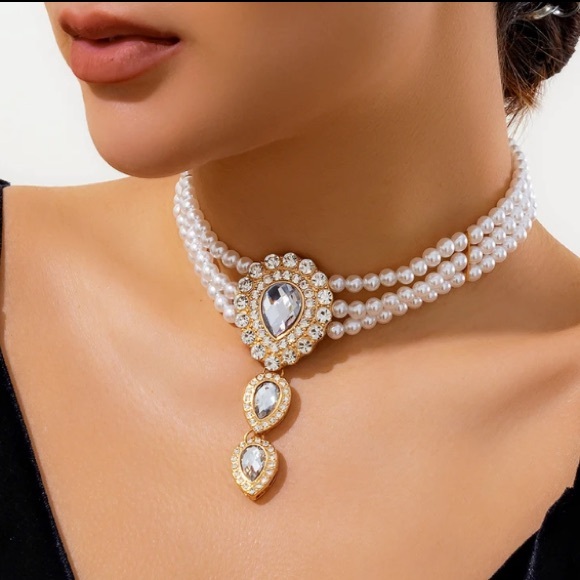 🌟 Pearl Elegant Choker Necklace - Picture 1 of 4